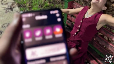 She Goes Out On The Street Without Panties To Have An Orgasm In The Square And Then Has Sex All Wet.